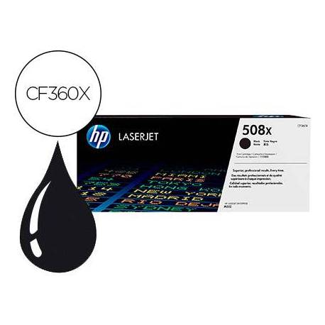 Toner HP 508X Laserjet negro CF360X 12500 paginas