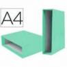 Caja archivador Liderpapel lomo 75 mm VERDE CLARO