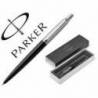 Bolígrafo Parker Jotter Bond Street CT Punta 1mm Tinta Azul Negro con Estuche