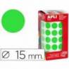 Gomets Apli circulares color verde 15mm