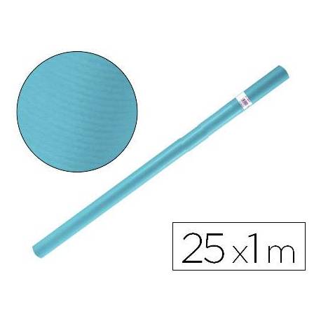 Bobina papel tipo kraft Liderpapel 65 g/m² 25 x 1 m azul turquesa