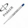 Recambio boligrafo Parker azul fino.