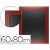 Pizarra Liderpapel mural negra de madera 60x80 cm