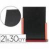 Pizarra de sobremesa Liderpapel negra de madera 21x30 cm