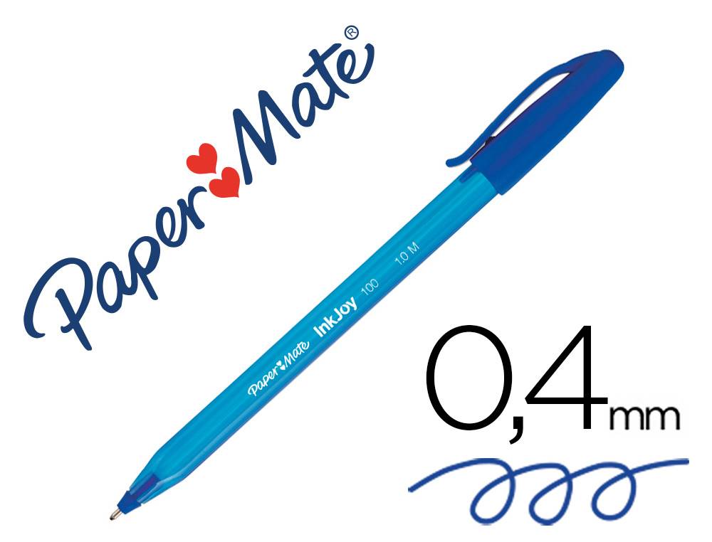 Bolígrafo marca Paper Mate Inkjoy 100 1 mm Azul (52730)