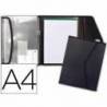 Portadocumentos Carpeta Beautone Negro Cierre Velcro A4
