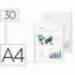 Carpeta Beautone escaparate transparente con 30 fundas fijas Din a4