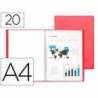 Carpeta Beautone escaparate rojo con 20 fundas fijas Din a4