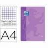 Bloc espiral Oxford Din A-4 extradura 80 hojas microperforado color lila
