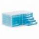 Fichero cajones de sobremesa Liderpapel 340x270x255 mm apilables 5 cajones azul translucido
