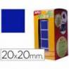 Gomets Apli cuadrados color azul 20x20mm