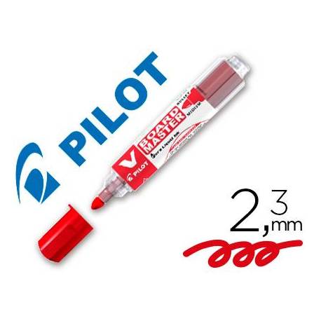 Rotulador Pilot Vboard Master color rojo para pizarra blanca