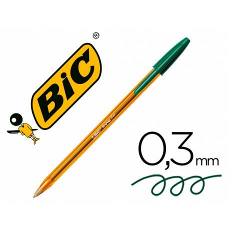 Boligrafo Bic Cristal Naranja color verde 0.30 mm