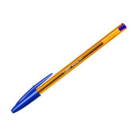 Boligrafo Bic tinta azul 0,30 mm cuerpo naranja (00803)