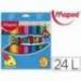 Lapices de colores triangulares Maped caja 24 unidades mina 5 mm