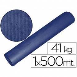 Papel kraft bobina 1,00 mt x 500 mts especial para embalaje azul