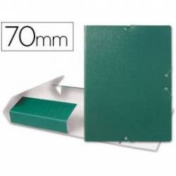 Carpeta de proyectos Liderpapel de carton con gomas verde 7cm