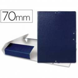 Carpeta de proyectos Liderpapel de carton con gomas azul 7cm