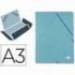 Carpetas gomas carton prespan Liderpapel A3 verde