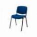 Silla apilable q-connect brazos cortos tapizada sin ruedas 910 mm alto 490mm largo440 mm profundidad azul