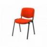 Silla apilable q-connect brazos cortos tapizada sin ruedas 910 mm alto 490 mm largo440 mm profundidad rojo