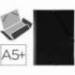 Carpeta Saro lomo flexible gomas con solapas cuarto negro modelo 121