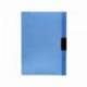 Carpeta dossier con pinza lateral Liderpapel 30 hojas Din A4 color azul frosty