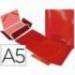 Carpeta lomo flexible gomas con solapas Liderpapel Din A5 color rojo