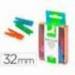 Pinza fantasia q-connect 32 mm caja de 10 unidades colores surtidos