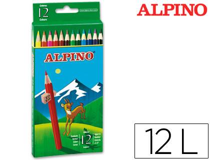 Tradineur - Caja de 24 lápices de colores para niños, material