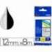 Cinta Brother TZE-131 12mm (ancho) x 8m (largo) transparente/negro