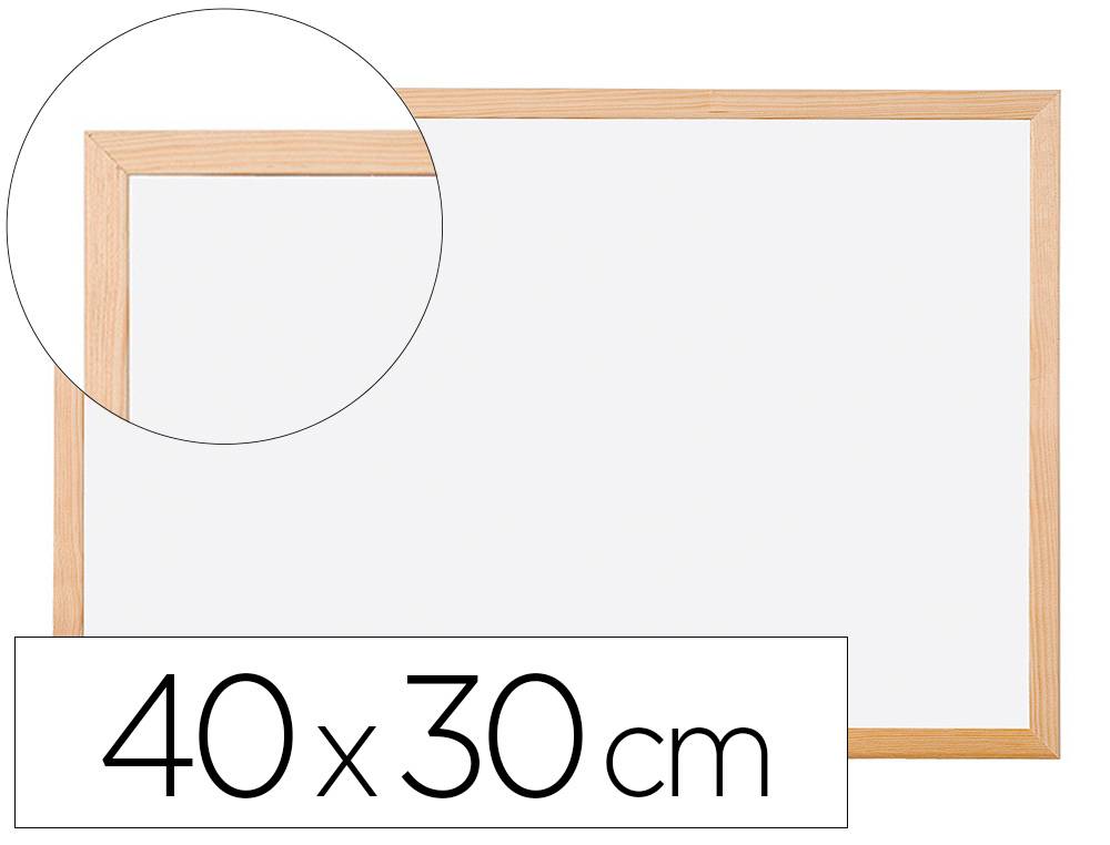Pizarra Blanca de Melamina con marco de madera 40x30 Q-Connect (26352)