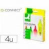 Rotuladores fluorescentes Q-Connect Bolsa 4 colores