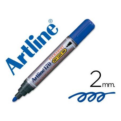 Rotulador Permanente Artline 170 color Azul Punta Redonda