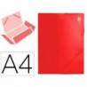 Carpeta lomo rigido gomas portadocumentos Beautone Din A4 rojo