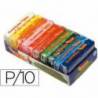 Plastilina Jovi colores surtidos pequeña paquete 10 colores 50 gr