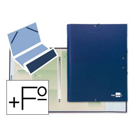 Carpeta clasificadora Paper Coat Liderpapel azul