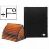 Carpeta clasificadora carton Paper Coat Liderpapel Folio negro