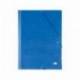 Carpetas de gomas en carton prespan Liderpapel Folio azul 880 g/m2