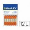 Lapices cera blanda Manley caja 12 unidades naranja