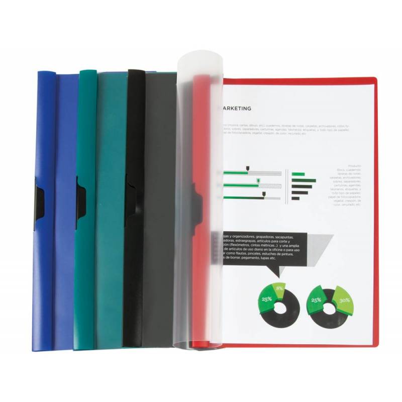 Carpeta dossier con pinza lateral Liderpapel 30 hojas Din A4 color (19683)