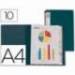 Carpeta Liderpapel personaliza 31703 10 fundas polipropileno Din A4 verde lomo personalizable
