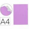 Carpeta dossier uñero Liderpapel DIN A4 polipropileno 180 micras 20 hojas color violeta
