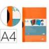 Carpeta dossier con pinza lateral Liderpapel 30 hojas Din A4 color naranja