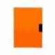 Carpeta dossier con pinza lateral Liderpapel 30 hojas Din A4 color naranja