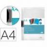 Carpeta dossier con pinza lateral Liderpapel 30 hojas Din A4 color transparente