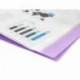 Carpeta escaparate Liderpapel DIN A4 poliporpileno con 20 fundas color violeta