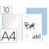 Carpeta escaparate Liderpapel DIN A4 10 fundas polipropileno color azul