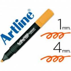Rotulador Artline fluorescente EK-660 punta biselada naranja