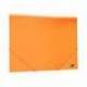 Carpeta gomas con solapa Liderpapel DIN A4 polipropileno 400 micras 100 hojas color naranja fluor